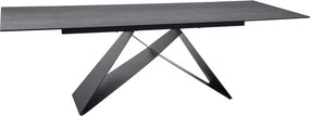 Tavolo allungabile Westin Ceramic PIETRA DI SAVOIA grigio/nero opaco - L160-240 cm