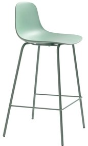 Sgabello da bar verde chiaro in plastica (altezza della seduta 67,5 cm) Whitby – Unique Furniture