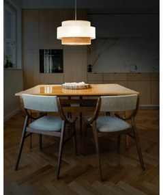 Lampada a sospensione BOHO su cavo 1xE27/60W/230V Ø 40 cm bianco/iuta