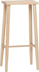 Sedia da bar di colore naturale in rovere massiccio (altezza della seduta 72 cm) Folk – Hübsch