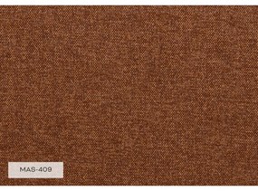 Divano letto angolare arancio mattone L, angolo destro Scandic Lagom - Miuform