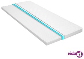 vidaXL Coprimaterasso 120x200cm Schiuma a Freddo Superficie a Onde 6cm