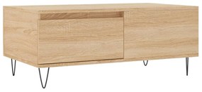 Tavolino salotto rovere sonoma 90x50x36,5 cm legno multistrato