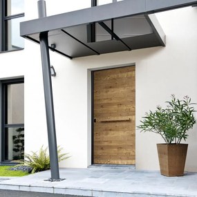 Porta blindata DI.BI. Bilico L 120 x H 210 cm in compensato rovere/bianco, apertura spingere a destra, falso telaio incluso
