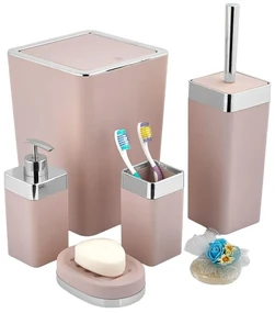 Set di accessori da bagno rosa - Oyo Concept