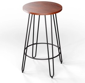 blumfeldt Hamilton - Tavolino da bistrot, Ø 60 cm, legno, telaio di acciaio