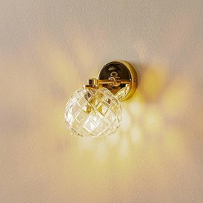 Argon Applique Odel con paralume decorato in vetro