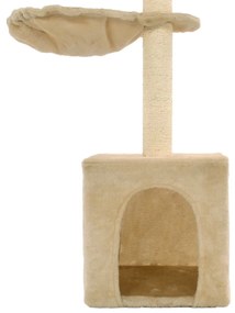 Albero per Gatti con Tiragraffi in Sisal 105 cm Beige