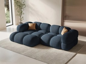 Divano angolare Loretto 3 posti in tessuto strutturato – L250x147 cm