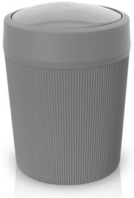 Pattumiera bagno grigio in plastica 4,2 lt con coperchio basculante Ring