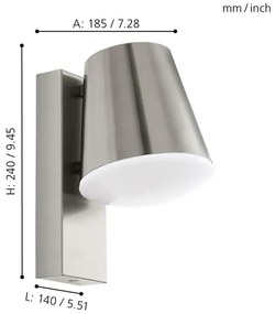 Eglo 97484 - Applique a LED da esterno dimmerabile CALDIERO-C 1xE27/9W/230V