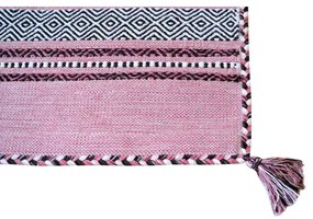 Tappeto in cotone rosa , 70 x 140 cm Antique Kilim - Webtappeti