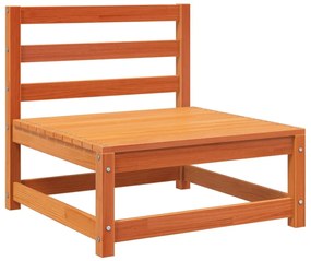 Set divani da giardino 6 pz marrone cera legno massello pino