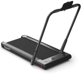 Costway Tapis roulant 2 in 1 sotto la scrivania, Tapis roulant elettrico 560W con schermo LED