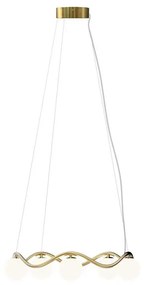 Rebello Decor - Circle of Life Lampadario V2 Ø65 Raw Brass/Opal White Rebello Decor