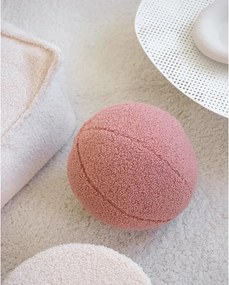 Cuscino per divano da bambini rosa con rivestimento in bouclé Ball – Wigiwama