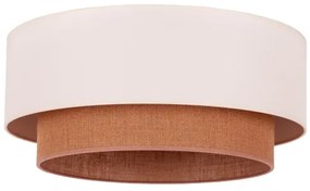 Duolla - Plafoniera BOHO 3xE27/15W/230V diametro 60 cm beige/marrone