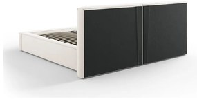 Letto matrimoniale imbottito beige con contenitore e rete inclusi 180x200 cm Arendal - Cosmopolitan Design