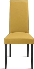 Sedia in tessuto Giallo con gambe in legno DENVER 2 sedie