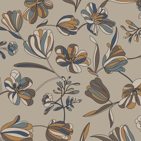 Omika collezione cuscini a fantasie multicolor in velluto impermeabile beige
