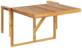 Tavolino sospeso da balcone 60 x 40 cm legno chiaro UDINE Beliani