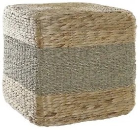 Poggiapiedi DKD Home Decor Multicolore Naturale Boho 42 x 42 x 40 cm