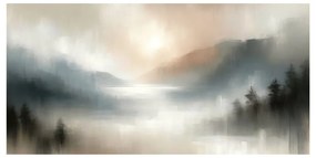 Quadro su tela – Valle silenziosa nella nebbia