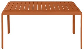 Tavolo da pranzo per giardino Idaho NATERIAL struttura e superficie in Alluminio arancione per 4 persone 144x70cm