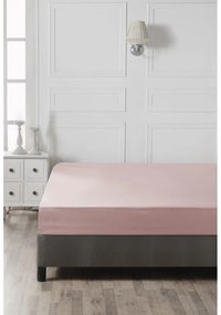 Lenzuolo rosa in cotone elasticizzato 160x200 cm - Mijolnir