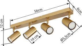 Globo 57911-4GO - Faretto ROBBY 4xGU10/35W/230V oro