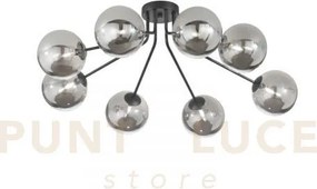 Plafoniera honey nera 8 luci attacco g9 28x88,4x80,8cm in metallo e...