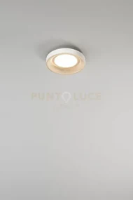 Plafoniera hive in metallo colore bianco e oro a led 30w 2400lm cct...
