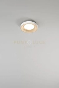 Plafoniera in metallo colore bianco opaco + oro opaco hive led 30w...