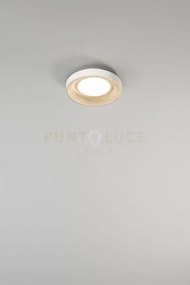 Plafoniera hive in metallo colore bianco e oro a led 30w 2400lm cct...