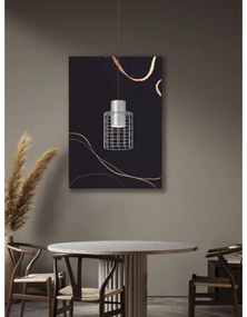 Eglo 43647 - Lampadario su corda  MILLIGAN 1xE27/40W/230V d. 20 cm argento