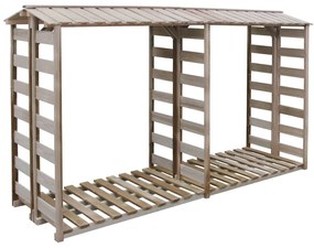 Deposito Per Legname Capanno 300x90x176 Cm İn Pino Impregnato /