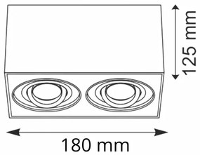 Luce Spot HADAR Q2 2xGU10/10W/230V nero