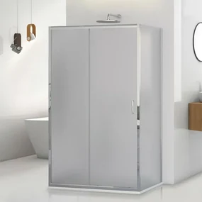 Box doccia 3 lati 70x100x70 con porta scorrevole e vetro stampato  Tay