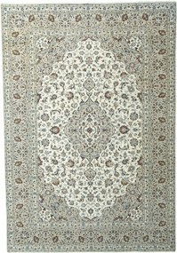 Kashan Tappeto persiano 350 x 240 Beige (Iran) Annodato A Mano