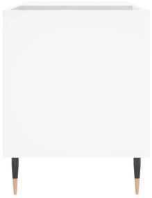 Mobile porta dischi bianco 85x38x48 cm in legno multistrato