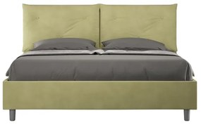 Letto matrimoniale e rete 160x190 in microfibra tč verde Appia