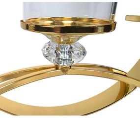 Portacandela GLAMOUR oro/trasparente