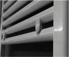 Termoarredo in acciaio bianco Scaldasalviette Ercos Linea Monica ASMONF9010