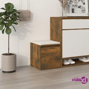 vidaXL Cassetto Contenitore Rovere Fumo 40,5x40x40cm Legno Multistrato