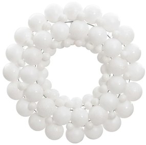 Ghirlanda Di Natale Bianca 45 Cm İn Polistirene /