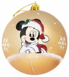 Palla di Natale Mickey Mouse Happy smiles Dorato 6 Unità Plastica (Ø 8 cm)