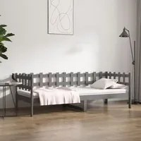 Dormeuse Grigia 90x190 cm in Legno Massello di Pino cod mxl 53953