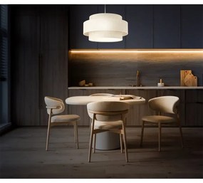 Lampadario a sospensione con cavo BOHO 1xE27/60W/230V Ø 40 cm bianco