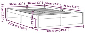 Giroletto Miele in Legno Massello 120x200 cm