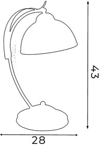 Lampada da tavolo KORFU 1xE27/60W/230V